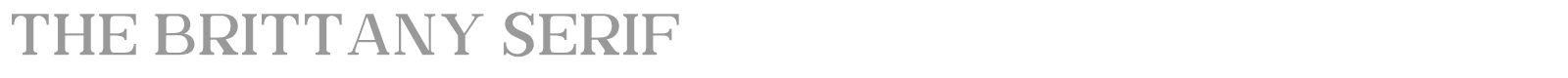 The Brittany Serif font preview